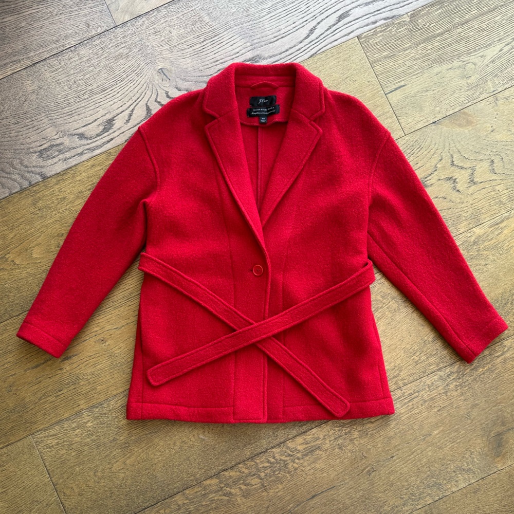 J. Crew Red Wool Coat